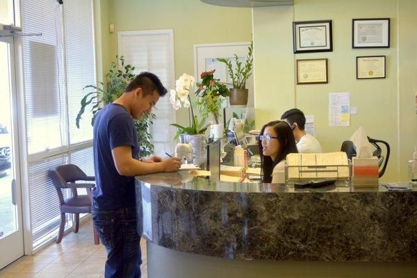 Reception desk