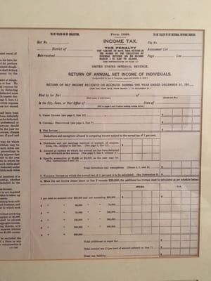 First U.S. Tax form 1913