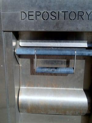 Night Depository located next to the drive thru on Western Ave.