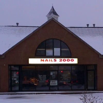 Storefront on winter evening