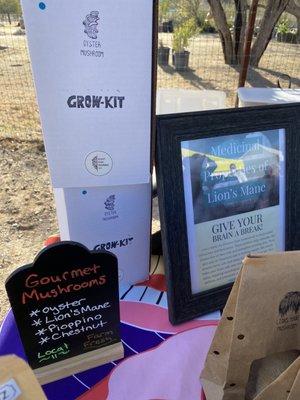 Grow kits! at the Steam-pump Ranch farmers market but you can purchase online as too