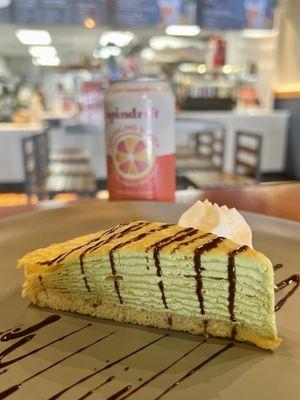 Japanese Matcha crepe cake