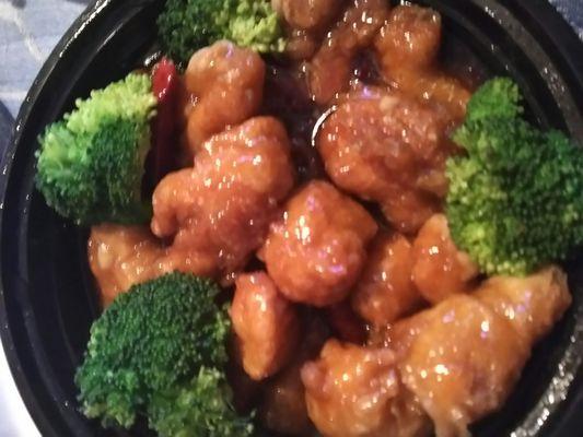 Orange  chicken. Didn't like this.