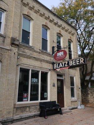 Historic and inviting storefront.