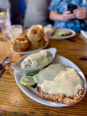 Chicken Fried Steak and mashed potatoes