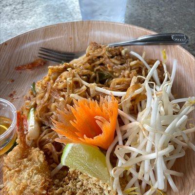 Pad Thai (plus a coconut prawn)