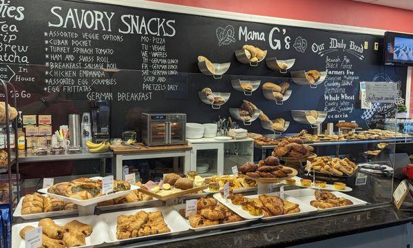 Wide variety of pastries and breakfast treats.