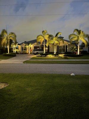 Landscape and architectural lighting on a SFH in NPB.