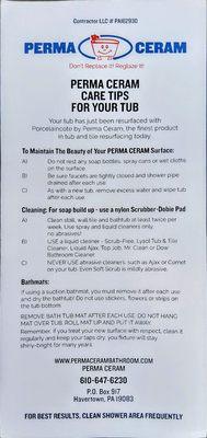 Perma Ceram Bathtub Resurfacers