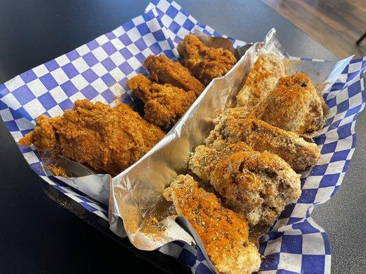 Jacob's wet sauce and funnel cake wings