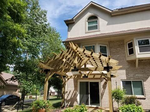 Pressure treated A-frame Pergola