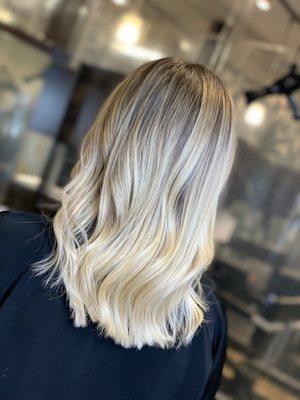 Platinum blonde balayage