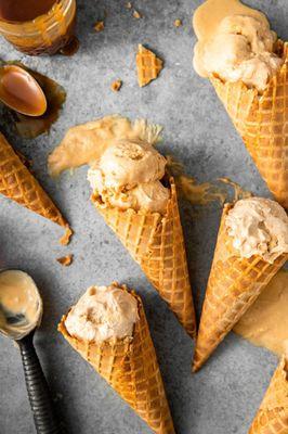 Gelato in cups, cones or sandwiches