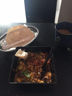 Lowrider breakfast bowl and the best cup of Mexican coffee I have ever had.