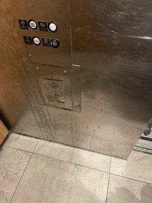 Dirty elevator.