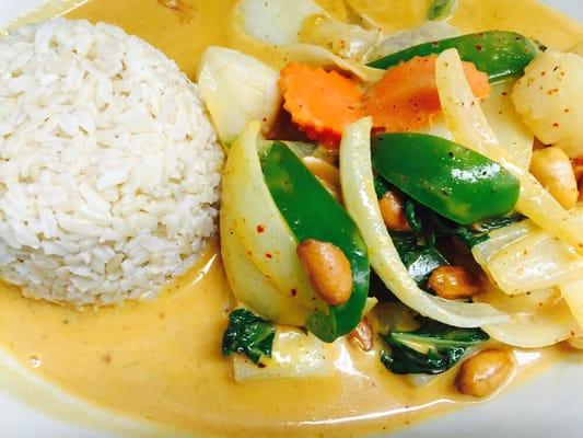 Massaman Curry With white rice