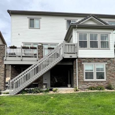 Summer is the perfect time for exterior makeovers! We did the siding, trim, soffits, fascias--everything! This house looks fantastic.