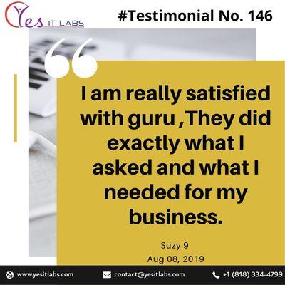 Client Testimonial for YES IT Labs LLC