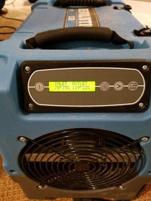 Dehumidifier creating warm dry air