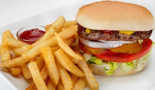 Hamburger and French Fries