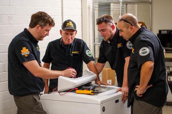 Hands on training is what makes our techs the best in the business. Education and proper diagnosing techniques are top priority for us