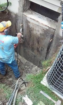 Cutting Concrete for an Egress System Installation!