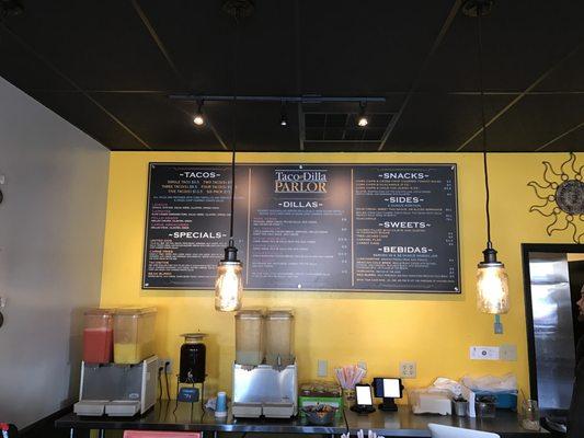 Unitedlunchadores New menu. 40" x 8' Direct print with 2" Standoffs.