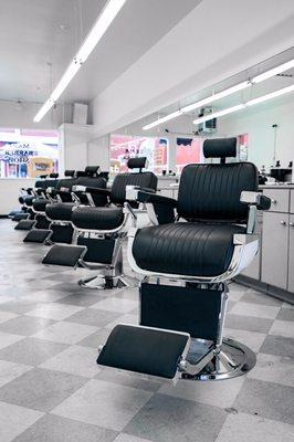 1950s fully restored vintage Belmont barber chairs