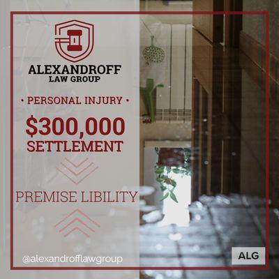 Slip and fall settlement for $300,000 homeowner's insurance policy limit.