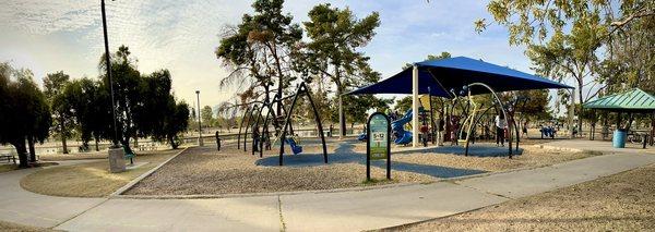 A popular kids' playground by the pond!   Late Dec 2021