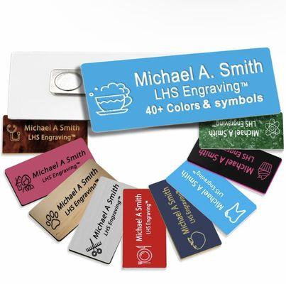 Custom engraved Name Tags