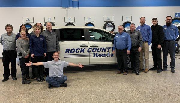 The Rock County Honda team during my visit!