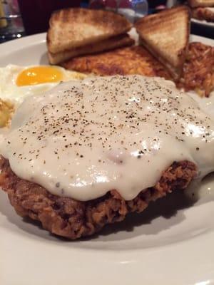 Chicken fried streak & eggs