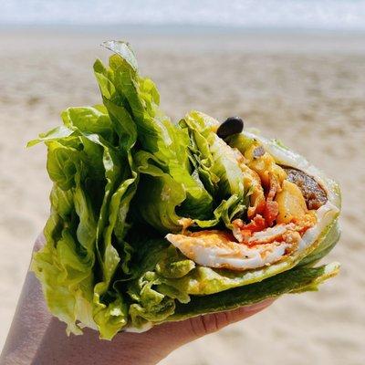 Beach Burrito Sandwich on the Beach