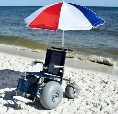 This Wheelchair is designed to provide users ease of access from hotel or condo to beach. Others models and walkers might help. Visit site.