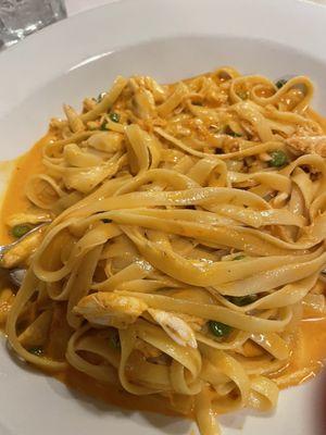 fettucine con granchio