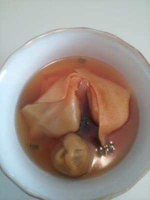 Huge filled won tons in the soup