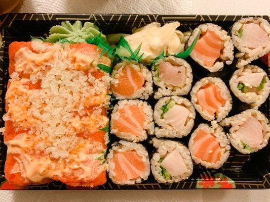 Nuclear Roll, Salmon Roll, Yellowtail Roll