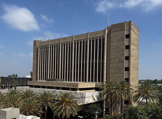 View of the City Hall from the Courthouse across the street