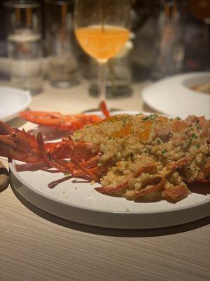 Lobster risotto! In a lobster!!