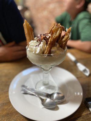 Churro ice cream.