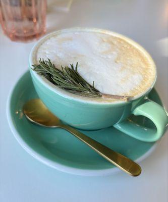 Burnt honey rosemary latte