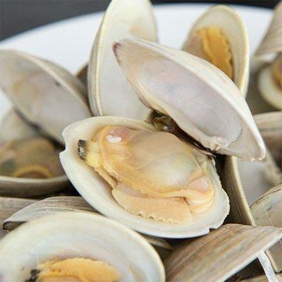 We offer pacific northwest manila clams at our walk up processing facility.