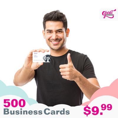 500 Business Cards for $9.99.