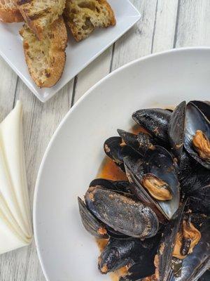 Steamed Mussels with Cannellini Beans and San Marzano Tomatoes