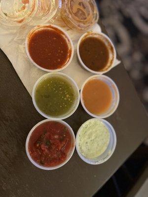 One of each Salsas'