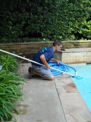 Trained pool service technicians