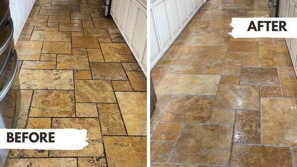 Our tile & grout deep cleaning results