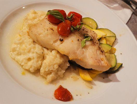 Halibut and Risotto