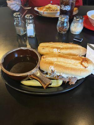 French Dip in the forefront, Lasagne Roll beyond